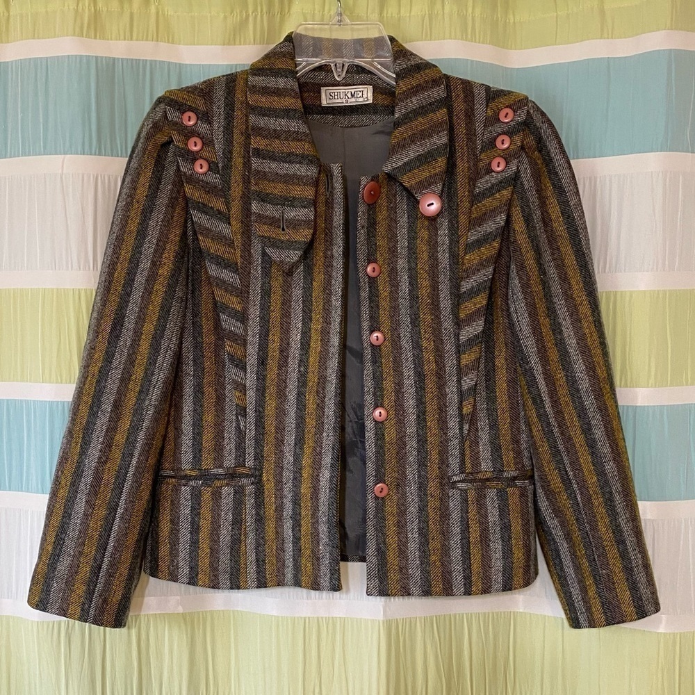 Shukmei Jacket Striped Sz Small - Picture 12 of 12